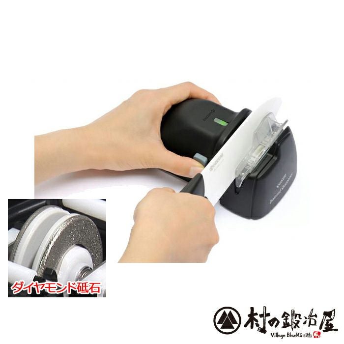 置いて引くだけ包丁研ぎ器 頑張って送料無料！】 京セラ 電動包丁研ぎ器（電動砥石） 電動