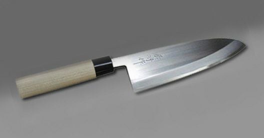 頑張って送料無料！】 三條 辰守作 鋼付け 出刃包丁165mm