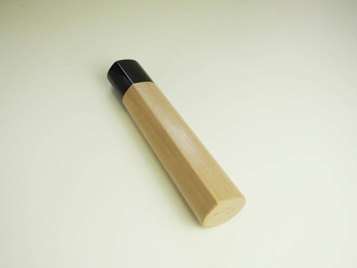 【頑張って送料無料！】【燕三条製】カネコ総業包丁柄黒水牛桂シノギ朴出刃用7寸710009高級木柄の証、水牛桂水分が染み込みにくい朴製ネコポス配送のため代引き、日時指定不可