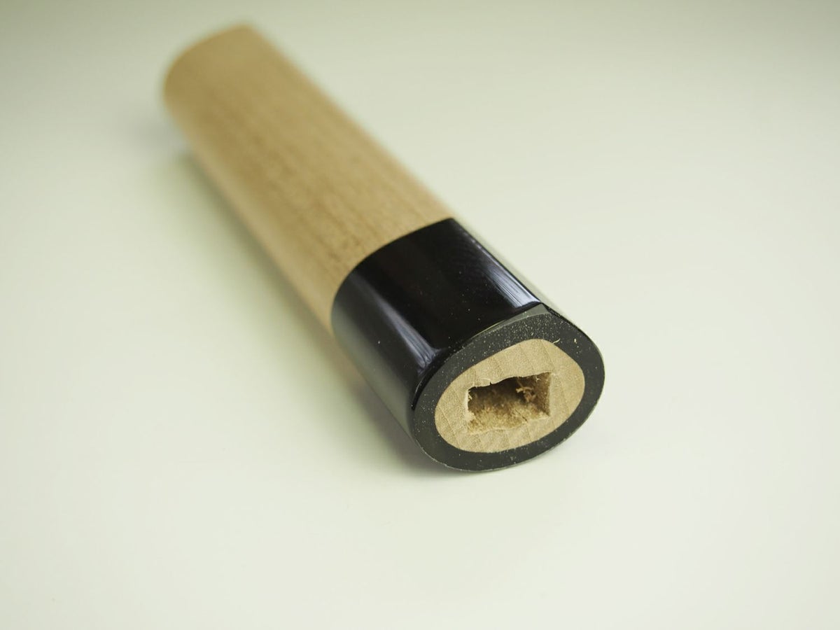 【頑張って送料無料！】【燕三条製】カネコ総業包丁柄黒水牛桂シノギ朴出刃用7寸710009高級木柄の証、水牛桂水分が染み込みにくい朴製ネコポス配送のため代引き、日時指定不可