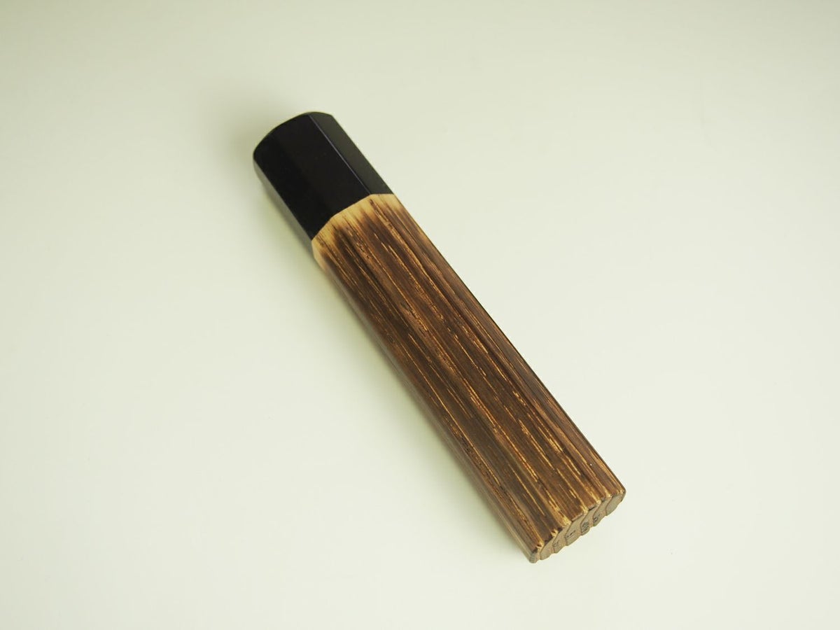 【頑張って送料無料！】【燕三条製】カネコ総業包丁柄黒水牛桂八角焼栗三徳・菜切5.5寸710026高級木柄の証、水牛桂抗菌作用のある焼栗柄ネコポス配送のため代引き、日時指定不可