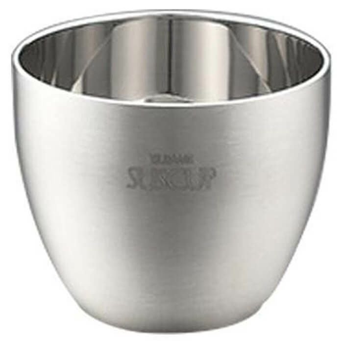 頑張って送料無料！】SUSCUP さくらぐい呑み｜18-8 ステンレス二重構造