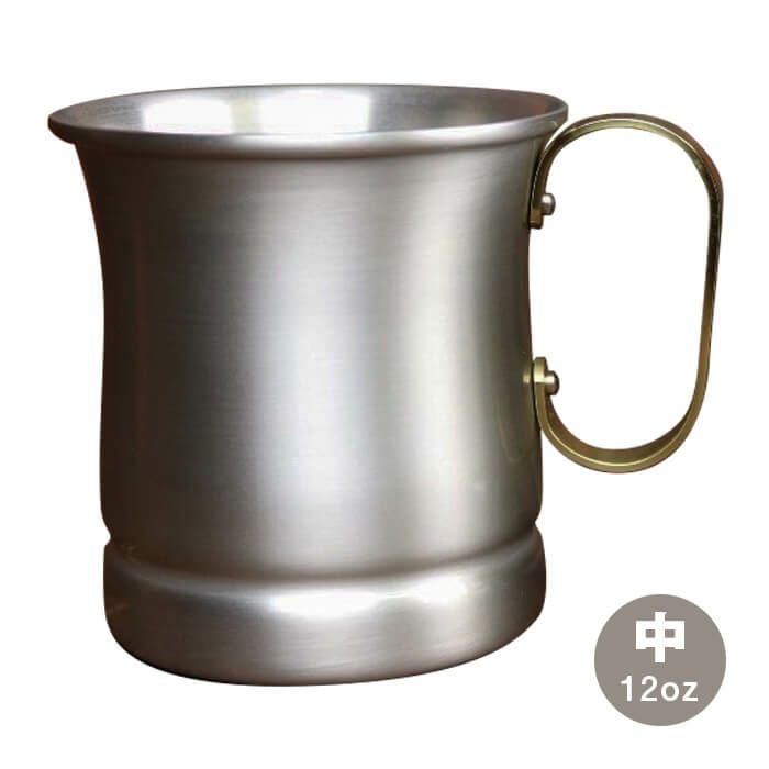 限定商品】銅製 錫（すず）仕上げ マグカップ（ビアマグ）中 12oz［S