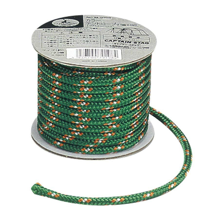カラーロープ グリーン φ5mm×10m［UA-4539］＜キャプテンスタッグ