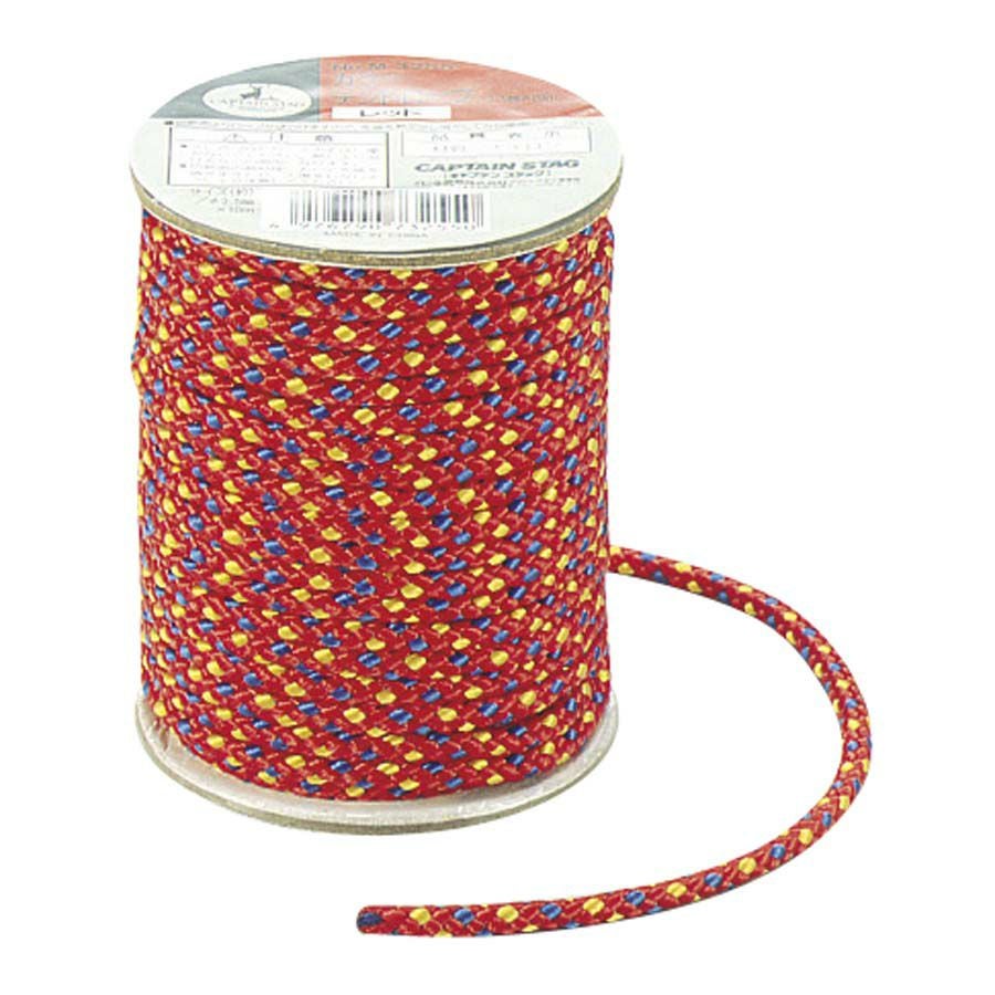 カラーロープ レッド φ3.5mm×20m UA-4535＜キャプテンスタッグ