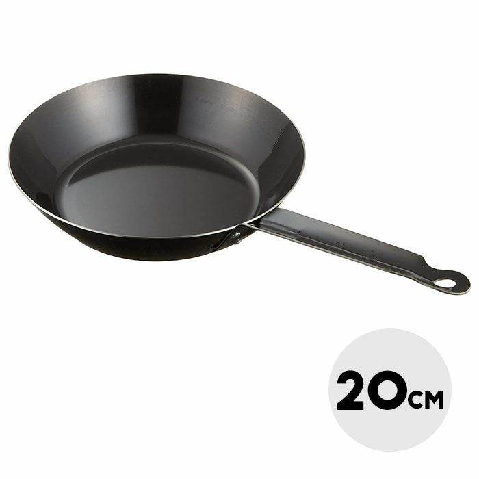 鉄製　フライパン カンダ 鉄厚板フライパン 20cm［018137］Φ20cm×板厚1.6mm厚底だから