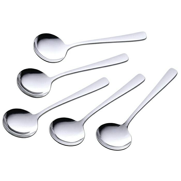 40249】すくいやすいスープスプーン5本組［TSUBAME］洋食器の本場、燕