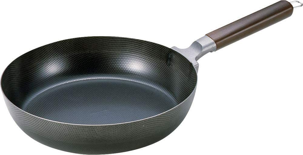 安心の日本製】ガス・IH対応 両面エンボス加工鉄製フライパン22cm