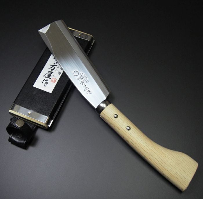 残欠刀　脇差し　ナイフ　玉鋼　合法サイズ 日野浦刃物工房 味方屋作 鞘鉈165mm片刃／両刃【頑張って送料無料！】