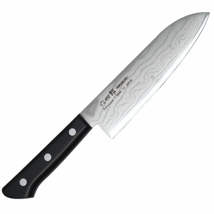 六四郎 37層ダマスカス 三徳包丁 170mm 両刃 R-DS170 万能包丁 切る 肉